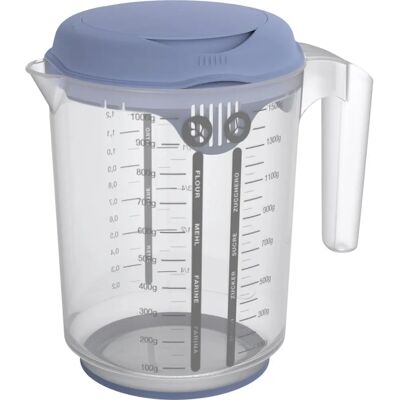 Rotho Fresh Modell Mixbecher mit Spatdeksel 1,5L Horizonblau Rotho Fresh Modell Mixbecher mit Spatdeksel 1,5L Horizonblau