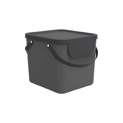 Rotho Albula Wäschekorb - 40 l - Rechteckig - Recycelter Kunststoff - Anthrazit Rotho Albula Wäschekorb - 40 l - Rechteckig - Recycelter Kunststoff - Anthrazit