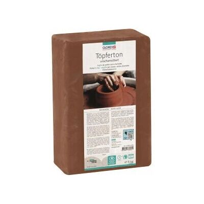 GLOREX 68073005 Argile de poterie - Terracotta - 5 kg GLOREX 68073005 Argile de poterie - Terracotta - 5 kg