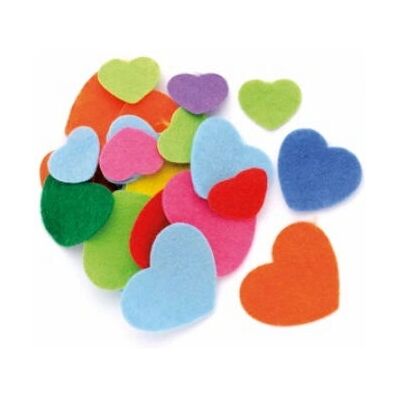 Glorex 61212204 - Cœurs en feutre multicolores - Loisirs créatifs - 80 pcs Glorex 61212204 - Cœurs en feutre multicolores - Loisirs créatifs - 80 pcs