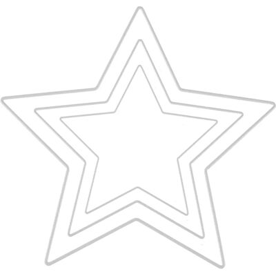 Glorex Fehér csillag dekorációk - Szett 3 Glorex Fehér csillag dekorációk - Szett 3
