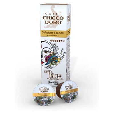 Caffè Monorigine India di Chicco d'Oro - 10 capsule, Arabica, Forte Caffè Monorigine India di Chicco d'Oro - 10 capsule, Arabica, Forte