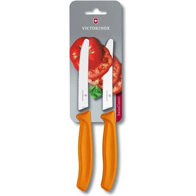 Victorinox Gemüsebürste 2er Set gezackt orange - Gemüse-Schäler Victorinox Gemüsebürste 2er Set gezackt orange - Gemüse-Schäler