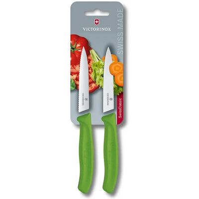 Zestaw dwóch zielonych noży Victorinox Swiss Classic 10cm - Zestaw noży Zestaw dwóch zielonych noży Victorinox Swiss Classic 10cm - Zestaw noży