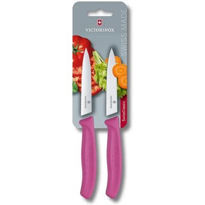 Victorinox Pink Gemüsemesser-Set - Swiss Classic - 10cm, 2 Stück Victorinox Pink Gemüsemesser-Set - Swiss Classic - 10cm, 2 Stück