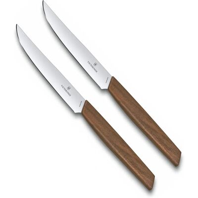 Victorinox Swiss Modern Set di 2 Coltelli da Bistecca - Taglio Carne Victorinox Swiss Modern Set di 2 Coltelli da Bistecca - Taglio Carne