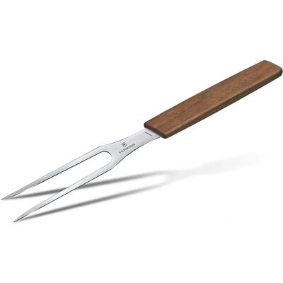 Victorinox Meat Fork - Precision Stainless Steel, Walnut Handle, Modern Style Victorinox Meat Fork - Precision Stainless Steel, Walnut Handle, Modern Style