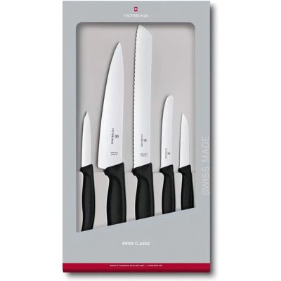Victorinox Keittiöveitsisetti - 5 Osaa - Musta Victorinox Keittiöveitsisetti - 5 Osaa - Musta