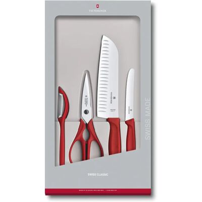 Victorinox SwissClassic 6.7131.4G Zestaw noży kuchennych - Czerwony - Rodzaj kuchni Victorinox SwissClassic 6.7131.4G Zestaw noży kuchennych - Czerwony - Rodzaj kuchni