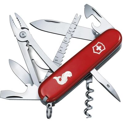 Victorinox Punainen Angler Sveitsiläinen Linkkuveitsi - 91mm Monitoimityökalu Victorinox Punainen Angler Sveitsiläinen Linkkuveitsi - 91mm Monitoimityökalu