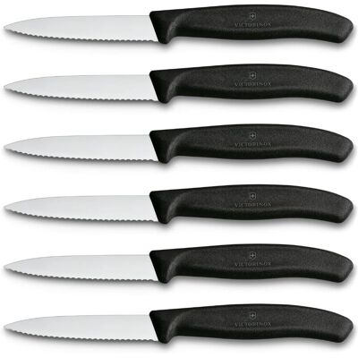 Victorinox Swiss Classic Gemüsemesser - Wellenschliff, schwarz Victorinox Swiss Classic Gemüsemesser - Wellenschliff, schwarz