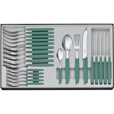 Victorinox Swiss Modern Flatware Set - Stainless Steel, Dishwasher Safe Victorinox Swiss Modern Flatware Set - Stainless Steel, Dishwasher Safe