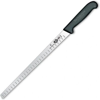 Victorinox Fibrox Salmon Knife - 30cm Fluted Edge - Kitchen Tool Victorinox Fibrox Salmon Knife - 30cm Fluted Edge - Kitchen Tool