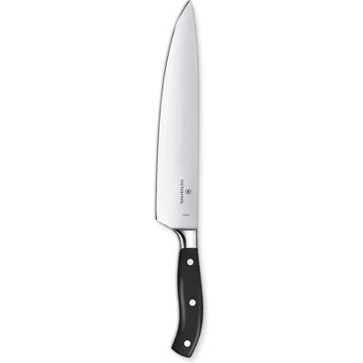 Cuchillo de Chef Victorinox Grand Maître - Forjado, 25cm, Plata/Negro Cuchillo de Chef Victorinox Grand Maître - Forjado, 25cm, Plata/Negro
