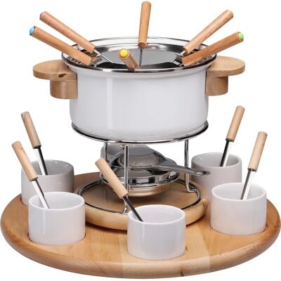 Nouvel - Fleischfondue-Set Larissa - Braun/Weiss - Fondue-Set Nouvel - Fleischfondue-Set Larissa - Braun/Weiss - Fondue-Set