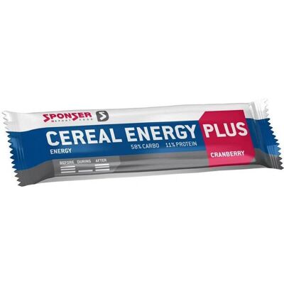 Sponser - Cereal Energy Plus - Cranberry - 40 g - Energy Bar Sponser - Cereal Energy Plus - Cranberry - 40 g - Energy Bar