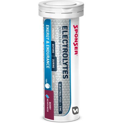 Sponser - Electrolyte Berry - Berry - 10 pz - Compressa di drink sportivo Sponser - Electrolyte Berry - Berry - 10 pz - Compressa di drink sportivo