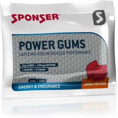 Sponser - POWER GUMS - Mélange Fruits - 75g - Gomme Énergétique - Publicité Sponser - POWER GUMS - Mélange Fruits - 75g - Gomme Énergétique - Publicité