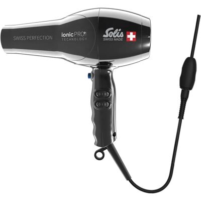 Solis Swiss Perfection 440 Ionicpro Sèche-cheveux - Professionnel, Noir - Publicité Solis Swiss Perfection 440 Ionicpro Sèche-cheveux - Professionnel, Noir - Publicité