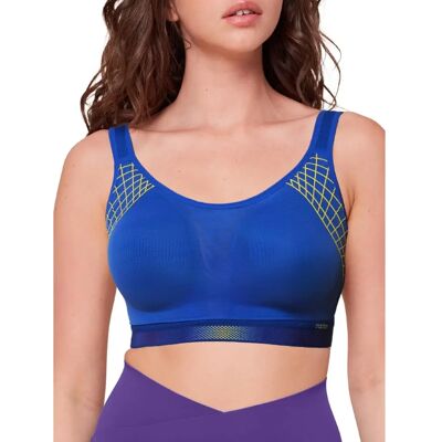 Triumph Reggiseno sport minimizer Triaction Cardio Cloud - Blu - 80D Triumph Reggiseno sport minimizer Triaction Cardio Cloud - Blu - 80D