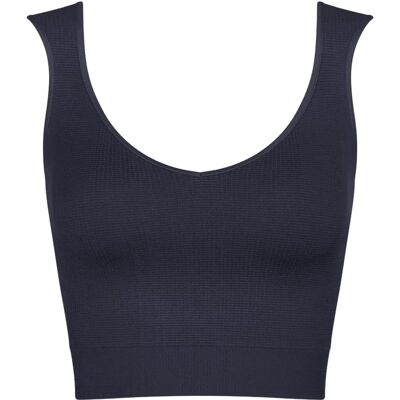 SLOGGI Aloe Vera Crop Top - Col en V, Noir, S SLOGGI Aloe Vera Crop Top - Col en V, Noir, S