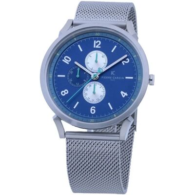 Pierre Cardin Silberuhr - Chronograph Blaues Zifferblatt - Herren Accessoires Pierre Cardin Silberuhr - Chronograph Blaues Zifferblatt - Herren Accessoires