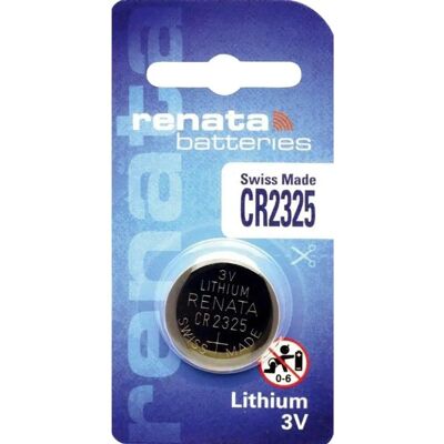 Renata CR2325 Lithium Knopfzelle - 190mAh - 3V - Uhr/Rechner Renata CR2325 Lithium Knopfzelle - 190mAh - 3V - Uhr/Rechner