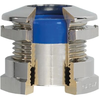 Kaiser Model 1040.20.96.30.105 Metal Cable Gland - IP68, Blue, 8-10.5mm Kaiser Model 1040.20.96.30.105 Metal Cable Gland - IP68, Blue, 8-10.5mm