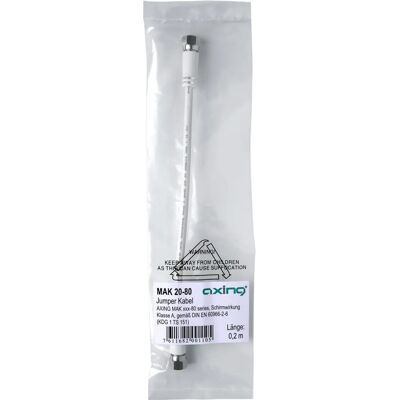 AXING MAK 20-80 Koaxialkabel - 20cm, F-Stecker, doppelt abgeschirmt AXING MAK 20-80 Koaxialkabel - 20cm, F-Stecker, doppelt abgeschirmt