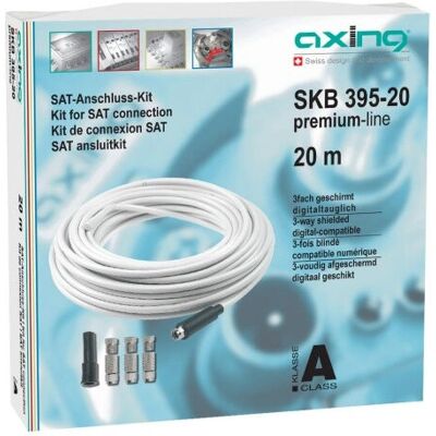 Cavo coassiale Axing 395-20 - 20 m - Bianco Cavo coassiale Axing 395-20 - 20 m - Bianco