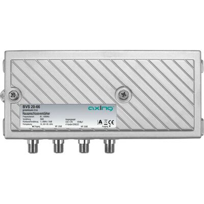 Axing Verstärker BVS 20-66 38 dB, 107 dBµV CSO/CTB, 1006 MHz, Silber Axing Verstärker BVS 20-66 38 dB, 107 dBµV CSO/CTB, 1006 MHz, Silber