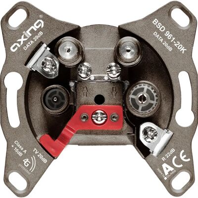 Axing BSD 961-20K - Grey Socket-outlet R/TV+SAT Axing BSD 961-20K - Grey Socket-outlet R/TV+SAT