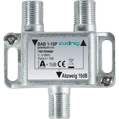 Diviseur de câble Axing BAB 1-10P - Atténuation élevée, 5-1218 MHz - Compatible multimédia Diviseur de câble Axing BAB 1-10P - Atténuation élevée, 5-1218 MHz - Compatible multimédia
