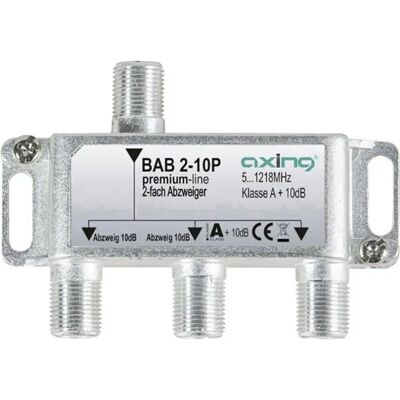 Divisore TV Axing BAB 2-10P - Uscite doppie 5-1218 MHz Divisore TV Axing BAB 2-10P - Uscite doppie 5-1218 MHz