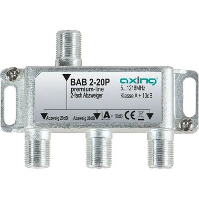 Axing BAB 2-20P Kabelverteiler - 2-Wege 5-1218 MHz Axing BAB 2-20P Kabelverteiler - 2-Wege 5-1218 MHz