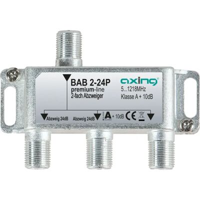 Axing BAB 2-24P Kabelsplitter - 2-Wege 5-1218 MHz Axing BAB 2-24P Kabelsplitter - 2-Wege 5-1218 MHz