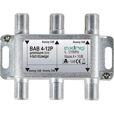Axing BAB 4-12P Kabel-TV Fordeler - 12dB, 5-1218MHz, Grå Axing BAB 4-12P Kabel-TV Fordeler - 12dB, 5-1218MHz, Grå