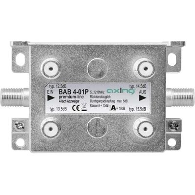 Axing BAB 4-01P Vierwege TV-Splitter Axing BAB 4-01P Vierwege TV-Splitter