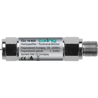 Axing TZU 19-68X High Pass Filter Ethernet Coax Blocker Axing TZU 19-68X High Pass Filter Ethernet Coax Blocker