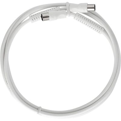 Câble coaxial Axing BAK75200 7,5 m IEC Blanc - Câble d'antenne Câble coaxial Axing BAK75200 7,5 m IEC Blanc - Câble d'antenne