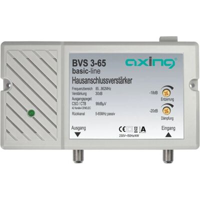 Zesilovač signálu TV Axing BVS 3-65 - 30 dB, 85-862 MHz Zesilovač signálu TV Axing BVS 3-65 - 30 dB, 85-862 MHz