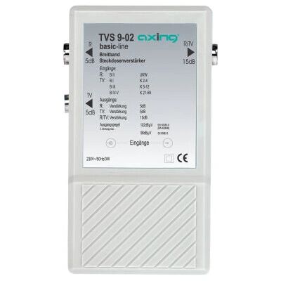 Axing TVS 9-02 Amplificateur de signal TV large bande - Amplificateur Axing TVS 9-02 Amplificateur de signal TV large bande - Amplificateur