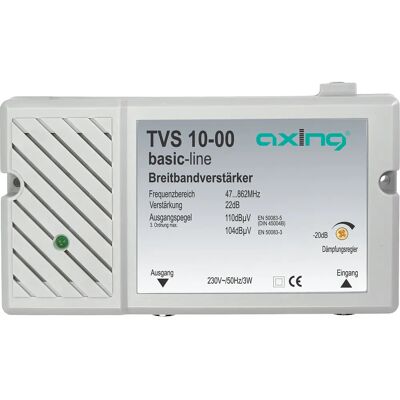 Axing Tvs 10-00 Wideband TV Signal Amplifier 47-862 MHz Axing Tvs 10-00 Wideband TV Signal Amplifier 47-862 MHz