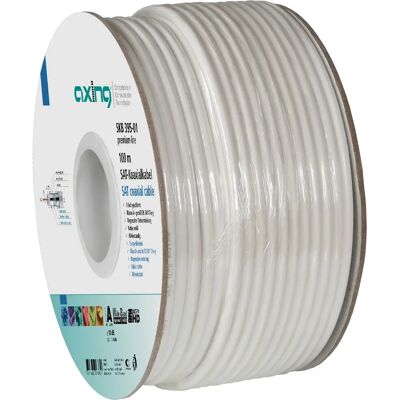 Koaxiální kabel Axing SKB39501 - 100 m, trojitá stínění Koaxiální kabel Axing SKB39501 - 100 m, trojitá stínění