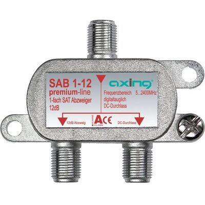Axing SAB 1-12 Kabelsplitter - 5-2400 MHz - Aluminium Axing SAB 1-12 Kabelsplitter - 5-2400 MHz - Aluminium