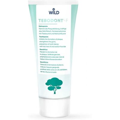 Dentifrice Tebodont-F à l’huile d’arbre à thé - 75 ml - Publicité Dentifrice Tebodont-F à l’huile d’arbre à thé - 75 ml - Publicité