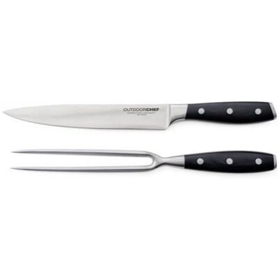Set Coltello e Forchetta per Barbecue in Acciaio Inox Premium Outdoorchef Set Coltello e Forchetta per Barbecue in Acciaio Inox Premium Outdoorchef