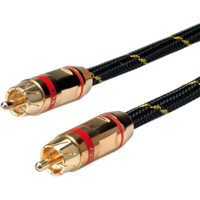 ROLINE Video Kabeladapter - 2,5m RCA Gold-Schwarz-Rot - Außen ROLINE Video Kabeladapter - 2,5m RCA Gold-Schwarz-Rot - Außen
