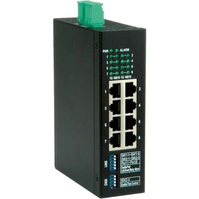 Switch industrial Gigabit Ethernet Roline - 8 Porturi - Negru Switch industrial Gigabit Ethernet Roline - 8 Porturi - Negru