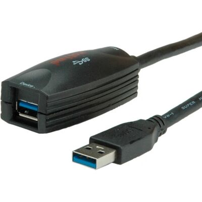 Roline USB 3.0 aktivt repeater kabel - 5m sort Roline USB 3.0 aktivt repeater kabel - 5m sort